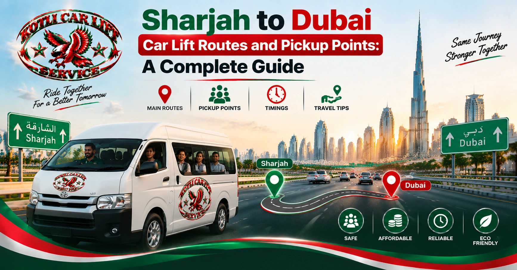 Sharjah to Dubai Car Lift Routes and Pickup Points A Complete Guide