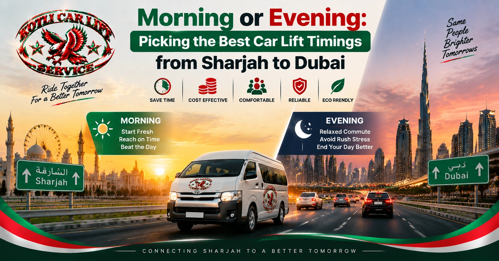 Morning or Evening: Picking the Best Car Lift Timings from Sharjah to Dubai